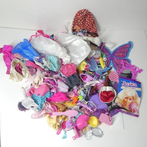 Barbie Clothes Shoes Accessories Mixed Lot Vintage to Modern Doll Clothing