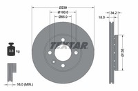 2Er-Set 2Er Set Bremsscheibe Textar 92072003 Audi 6N0615301C Seat 6N0615301C