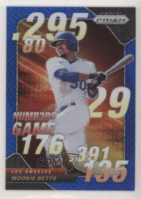 2020 Panini Prizm Numbers Game Blue Mojo Prizm 111/175 Mookie Betts #NG-5 fm0