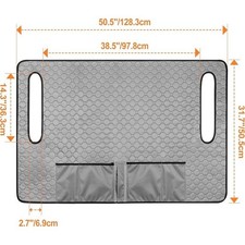Golf Cart Seat Protector 50.5 x 19.8 in Polyester Gray Fits Most Models