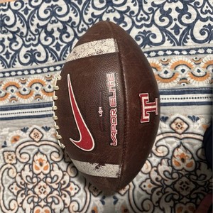 Nike Vapor Elite Official Football Texas Tech Logo Brown White Red Product Line