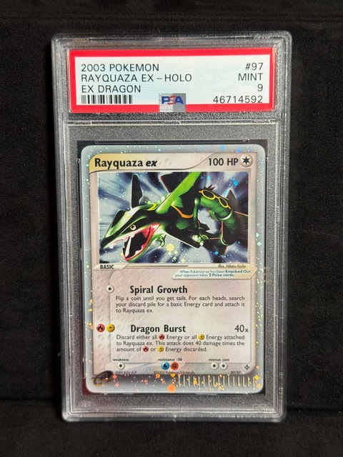 POKEMON 2003 RAYQUAZA EX HOLO EX DRAGONS 97 PSA 9