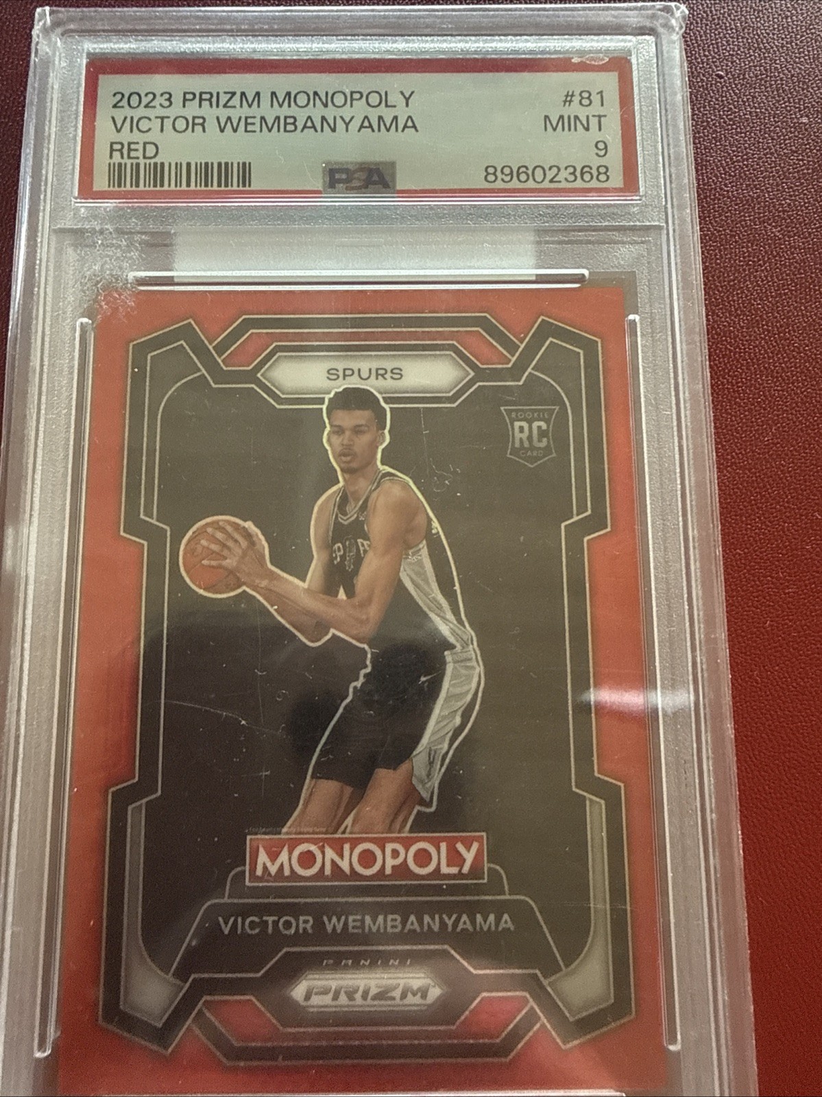 2023-24 Panini Prizm Monopoly - Victor Wembanyama #81 Red Prizm /99 (RC)