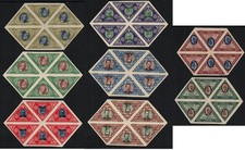 Lithuania Scott 71-8 blocks of 4 MNH