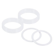 8Pcs Dream Catcher Rings 2" Plastic Macrame Wreath Floral Round Hoop White