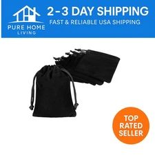 10 Sleek Velvet Drawstring Bags - Perfect for Jewelry, Treats & Wedding Gifts