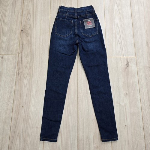 Celebrity Pink Juniors Women's Jeans 0/24 Button Skinny Curvy High Rise Blue - Picture 10 of 19