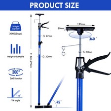 2 Stk. Deckenst&uuml;tze Montagest&uuml;tze Einhandst&uuml;tze 115-290 cm Belastbar Bis 30 kg