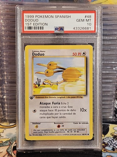 1999 Pokemon Spanish Doduo 1st Edition PSA 10 Base Set - Picture 1 of 2