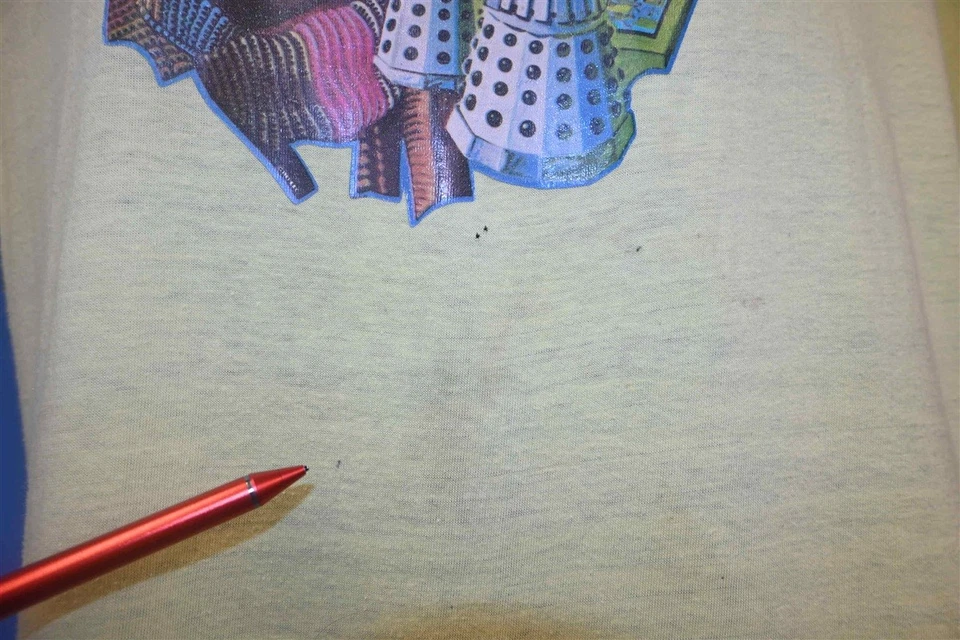 vintage 80s DOCTOR WHO FOURTH TOM BAKER DALEK BBC SCI FI IRON ON t-shirt LARGE L - Image 4 of 4