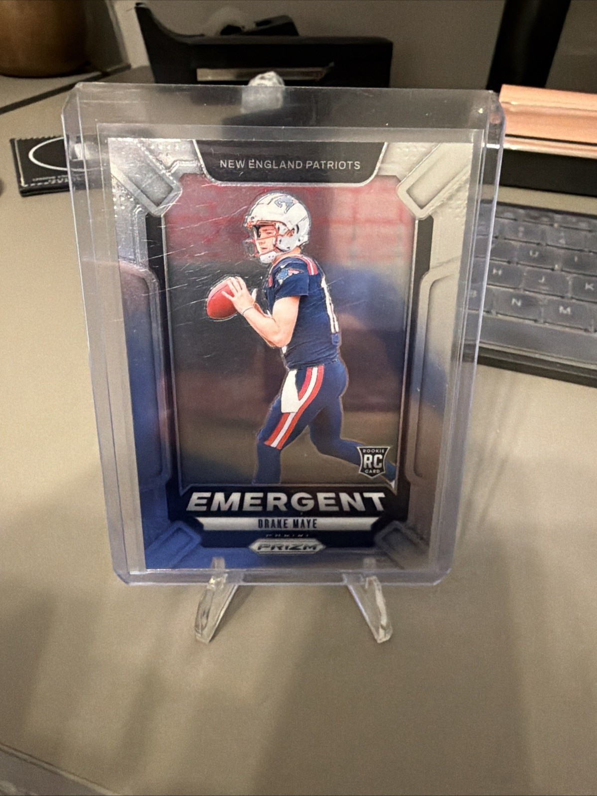 Drake Maye (RC) Emergent Silver Prizm #4 2024 Panini Prizm