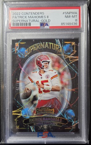 Patrick Mahomes II [Gold] #SN-PMA 2022 Panini Contenders Supernatural card