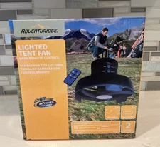 Adventuridge Lighted Tent Fan With Remote Control New