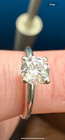 Size 4.75 white 14k gold, 5/8 karat round diamond solitaire ,  Engagement ring — photo 1