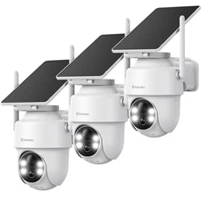 3 Pack Galayou 3MP Wireless WiFi Solar Security Camera 2K Smart Home Outdoor
