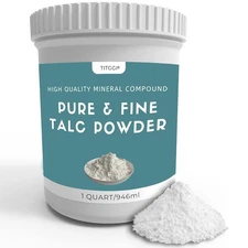 1 Quart Super Purity Talcum Powder, Extremely Fine Talc 1 Ounce (Pack of 1) 