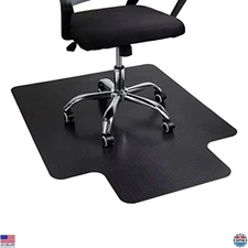 Mind Reader Rolling Office Chair Mat - Durable PVC Floor Protector, 35.5" x 47.5