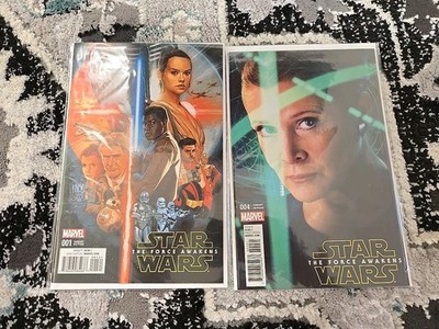 Star Wars The Force Awakens Adaptation #1 (1:25 Var) & #4 (1:15 Var) Marvel NM