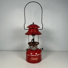 Red Coleman Lantern 200A 5 56 Sunshine Logo Single Mantle - No Glass Untested
