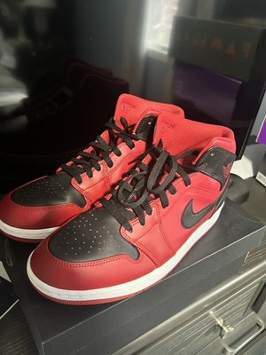 Jordan Air Jordan 1 Mid Bred Red Black Men's Athletic Sneakers