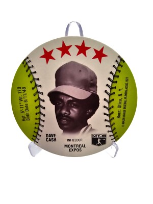 アイスクリーム Dave Cash 1977 Zip'z Ice Cream Vintage Baseball Disc Expos Star