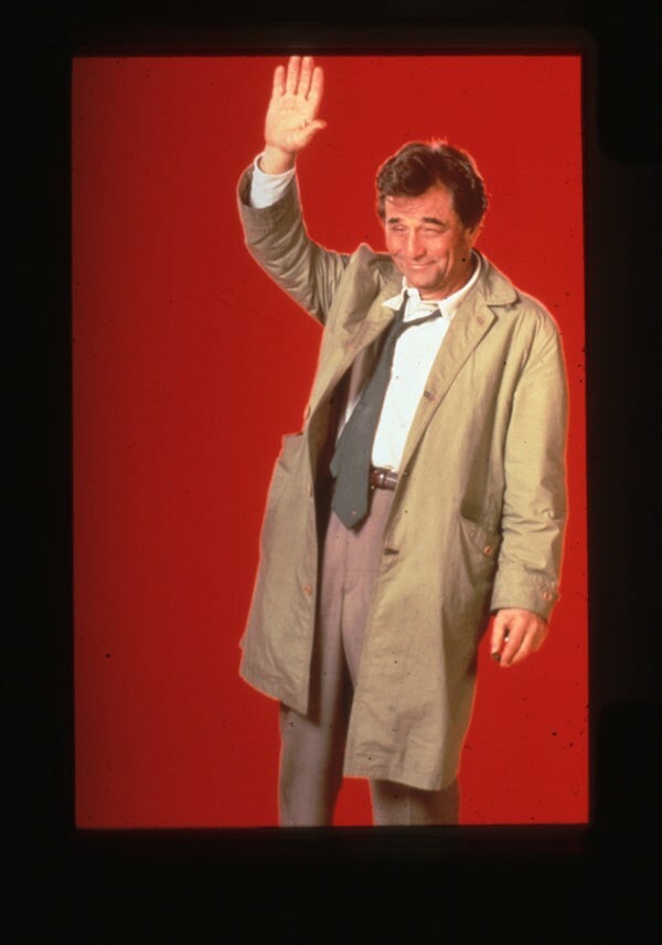 Columbo Peter Falk Iconic Pose Rumpled Trenchcoat Original 35mm ...