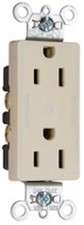 Pass  Seymour Decorator 15A Half-Controlled Plug Load Duplex Receptacle, Ivory