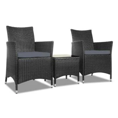 gardeon 3pc rattan bistro