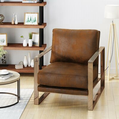 Christopher Knight Home 304772 Armstrong Modern Microfiber Club Chair, Brown