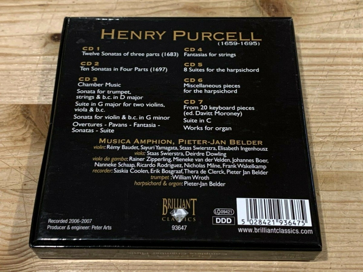 Purcell Complete Chamber Music PIETER-JAN BELDER BRILLIANT