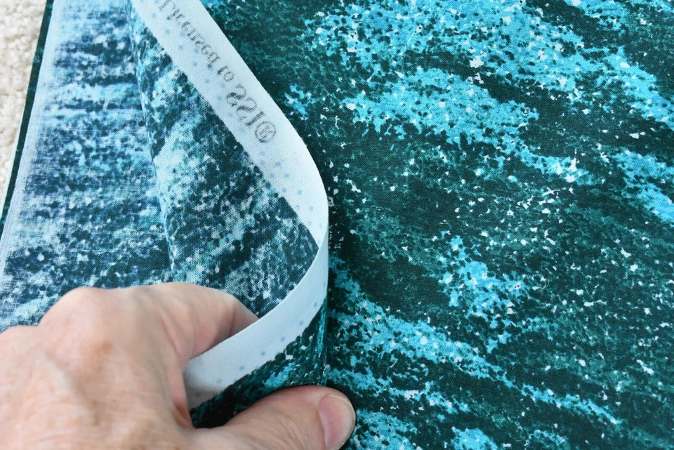 Por 1/2 yarda, mármol turquesa y verde edredón de algodón, SSI/S&A/textura paisajes, P4460 Foto 4 de 4