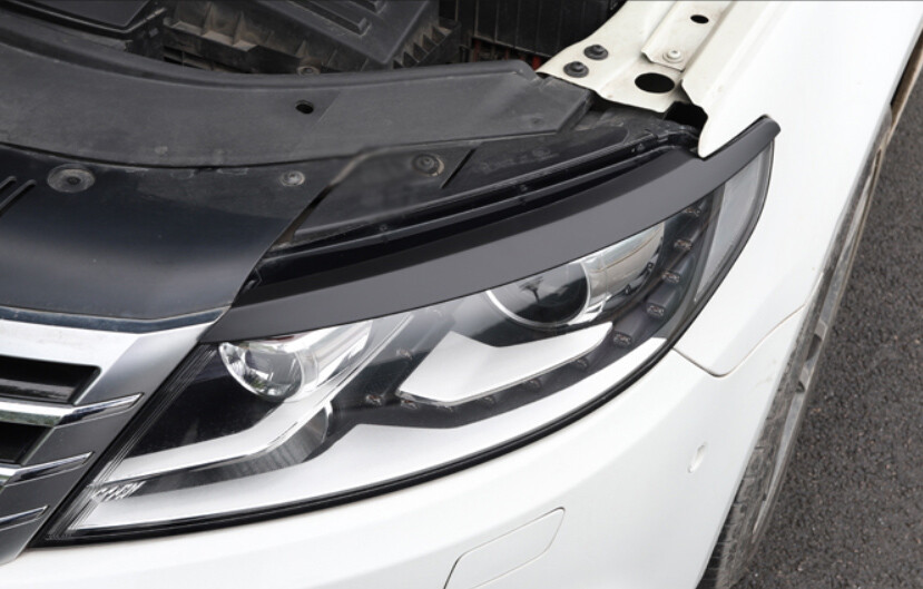 For Volkswagen CC 20122017 Matte Black Front Headlight Lamp Eyebrow
