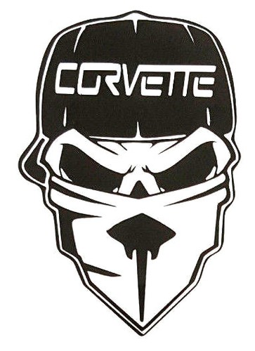 CORVETTE STINRAY SKULL CAP BANDANA 