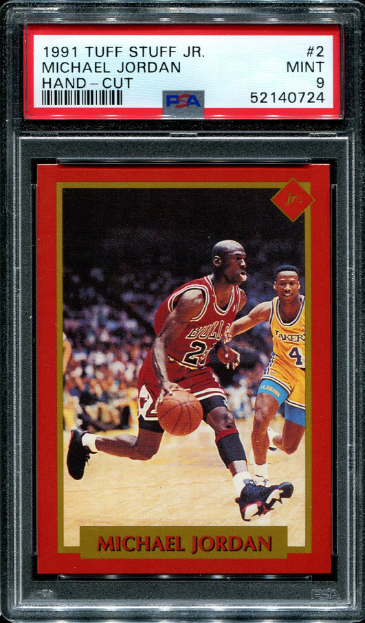 PSA 9 MINT COMPLETE 9-CARD 1991 TUFF STUFF JR. SET MICHAEL JORDAN
