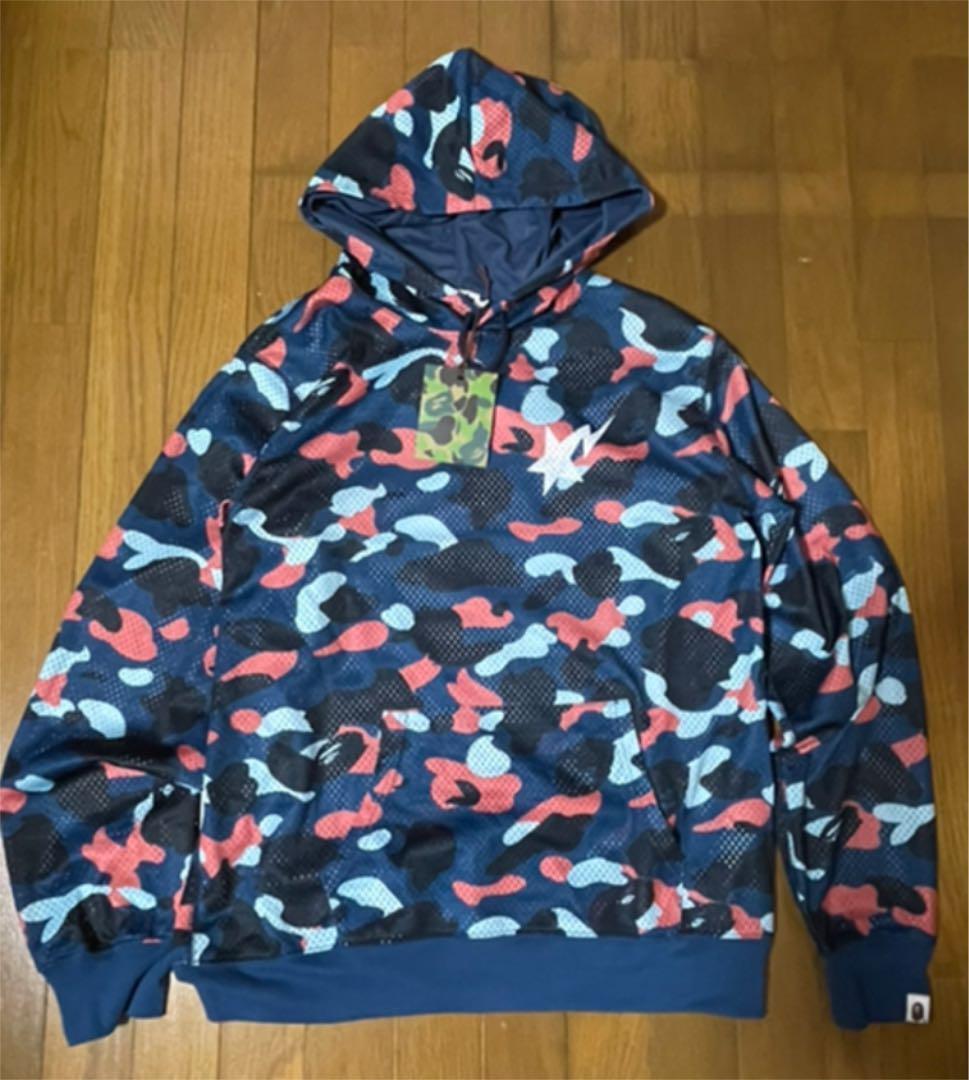 BAPE  MULTI CAMO MESH PULLOVER HOODIE