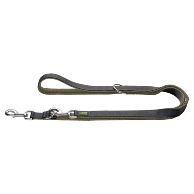 Hunter Verstellbare Führleine Maldon oliv-grün/grau für Hunde 3-fach verstellbar