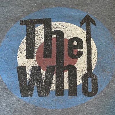 THE WHO Target/Bullseye Logo Licensed Rock T-Shirt, 2014. MEDIUM (NV ...
