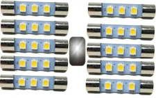 10 White 29mm 8V Fuse Lamp LED Light Bulb Marantz Sansui Pioneer Kenwood