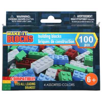 100 PC Make It Blocks Blocks Compatible Fits All Leading Brands Free Ship New
