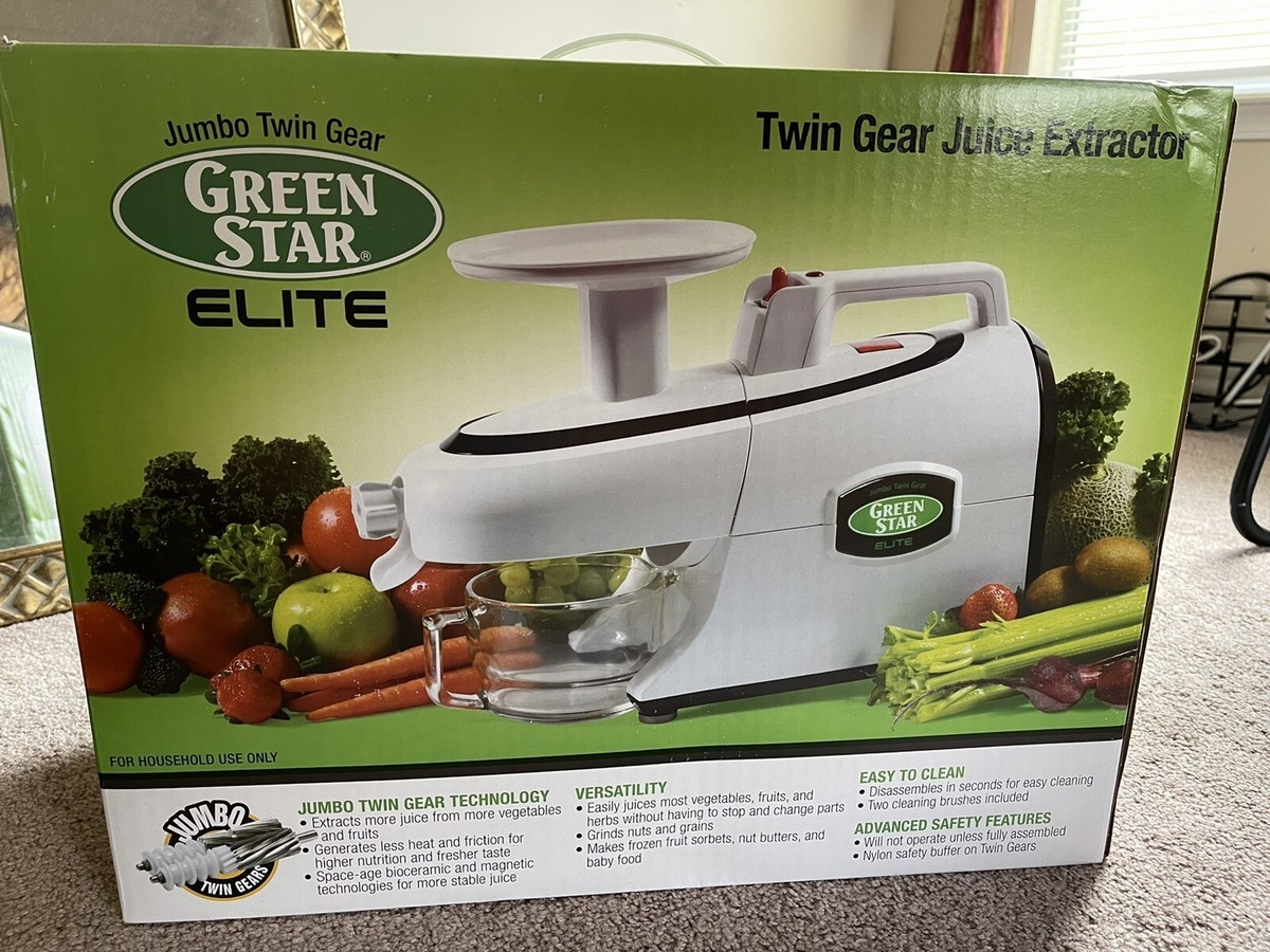 Twin Gear Tribest Masticating Juicer NIB Tribest Greenstar Elite