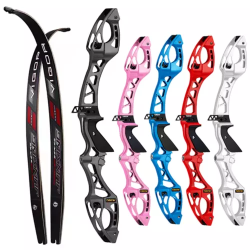 Elevador de arco recurvo 20-40 lb 25" interfaz F extremidades derribo tiro con arco deportes caza - Imagen 2 de 17