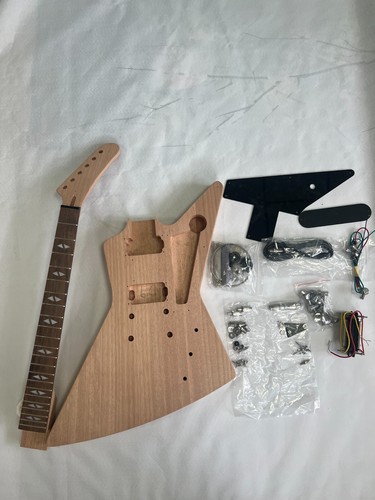DIY Explorer Style Electric Guitar Kits with Mahogany Body 6 String | eBay