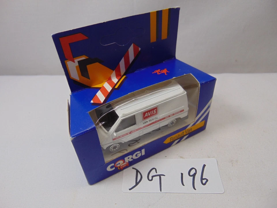 Coche diecast vintage Corgi Toys NOS IOB en caja 1984 J25 Renault Van Avis Rental Foto 3 de 4