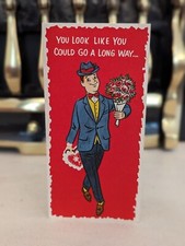 Vintage Valentine 1950's MCM UNUSED Humour British Greeting Card (EB7291)