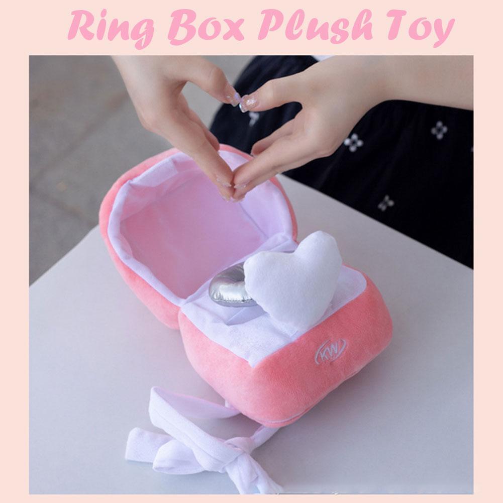 Plush Ring Box Doll Soft Ornament Ring Box Plush Toy Engagement Gift