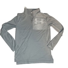 Boy  s Under Armour Gray 1/4 Zip Up - Size Large