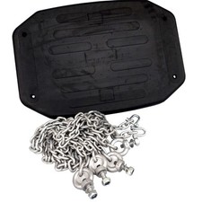 Balançoire à Siège Avec Chaîne 2m Extra Large Balançoire Avec Plaque Caoutchouch