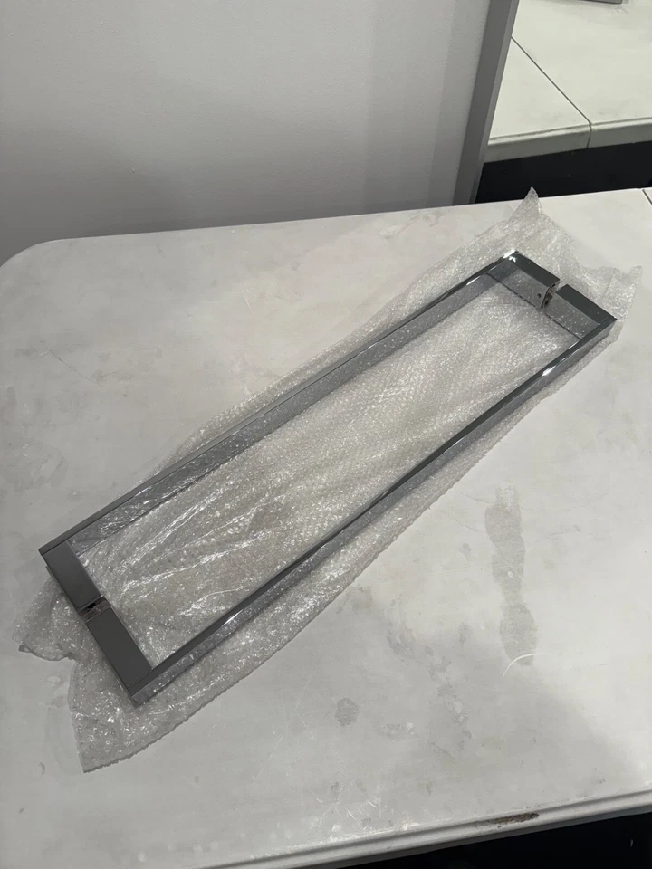 Kartners 2327824-99 24" Double Glass Door Handle, BERLIN Collection, Chrome, New - Image 2 of 4