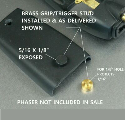 Star Trek, Type I Phaser, P1 Trigger Grip Button, Brass, Fiberglass Use