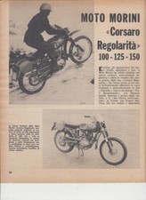 PUBBLICITA' TEST MOTO MORINI CORSARO REGOLARITA 100-125-160 1967 MOTOITALIANE